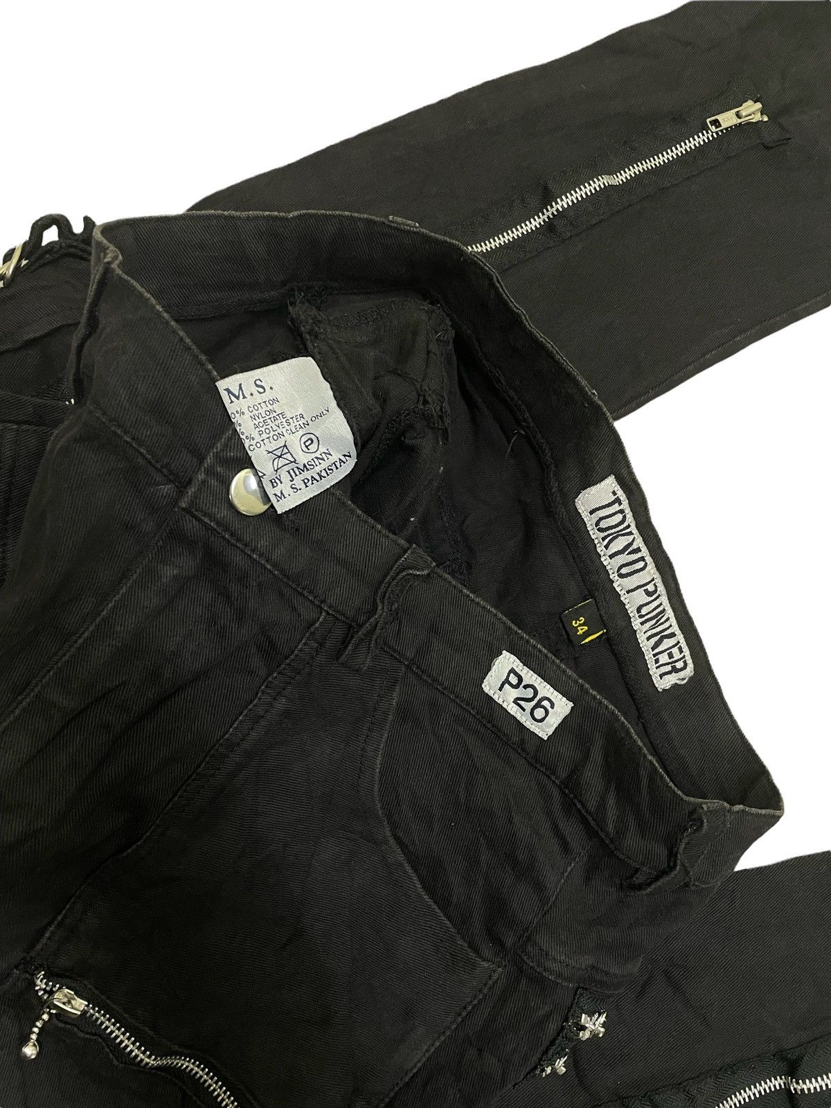 Japanese Brand TOKYO PUNKER Tactical Zip Cargo Pants Size US 32 / EU 48 - 7 Thumbnail