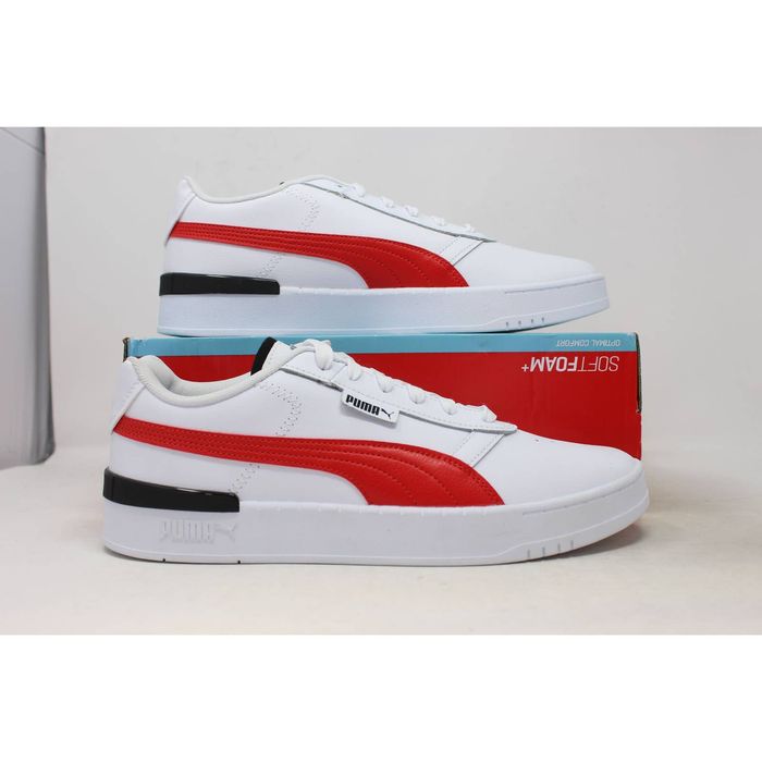 Puma Clasico White High Risk Red/Black 381109 03 | Grailed