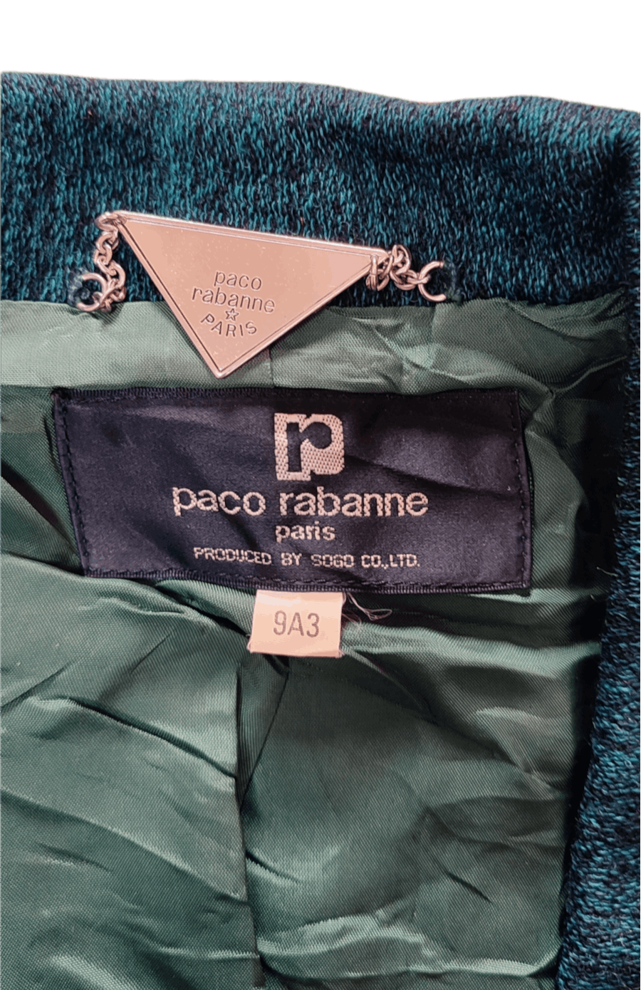 Paco Rabanne 🔥OFFER🔥Paco Rabbane Paris 9A3 Green Casual Blazer Size 38S - 4 Thumbnail