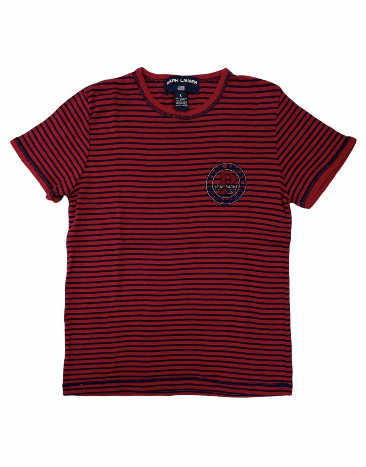 VINTAGE POLO RALPH LAUREN YACHT SAILING YOUTH SIZE L RARE