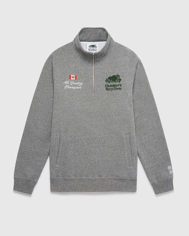 Drake OVO X ROOTS HALF ZIP UP SWEATER Size US XL / EU 56 / 4 - 3 Thumbnail