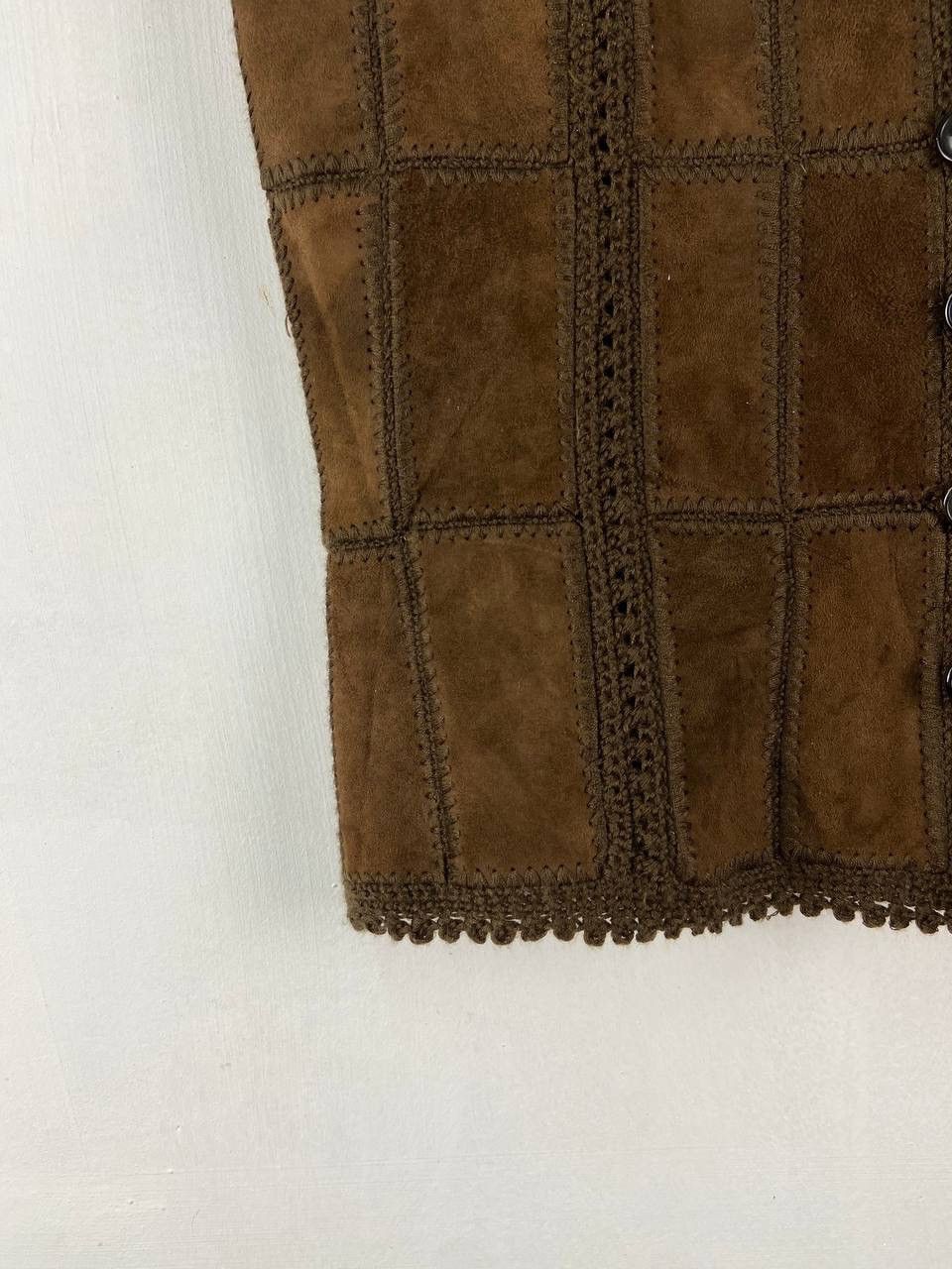 Japanese Brand Japanese Brand Crochet Patchwork Brown Jacket Vest Size US S / EU 44-46 / 1 - 7 Thumbnail