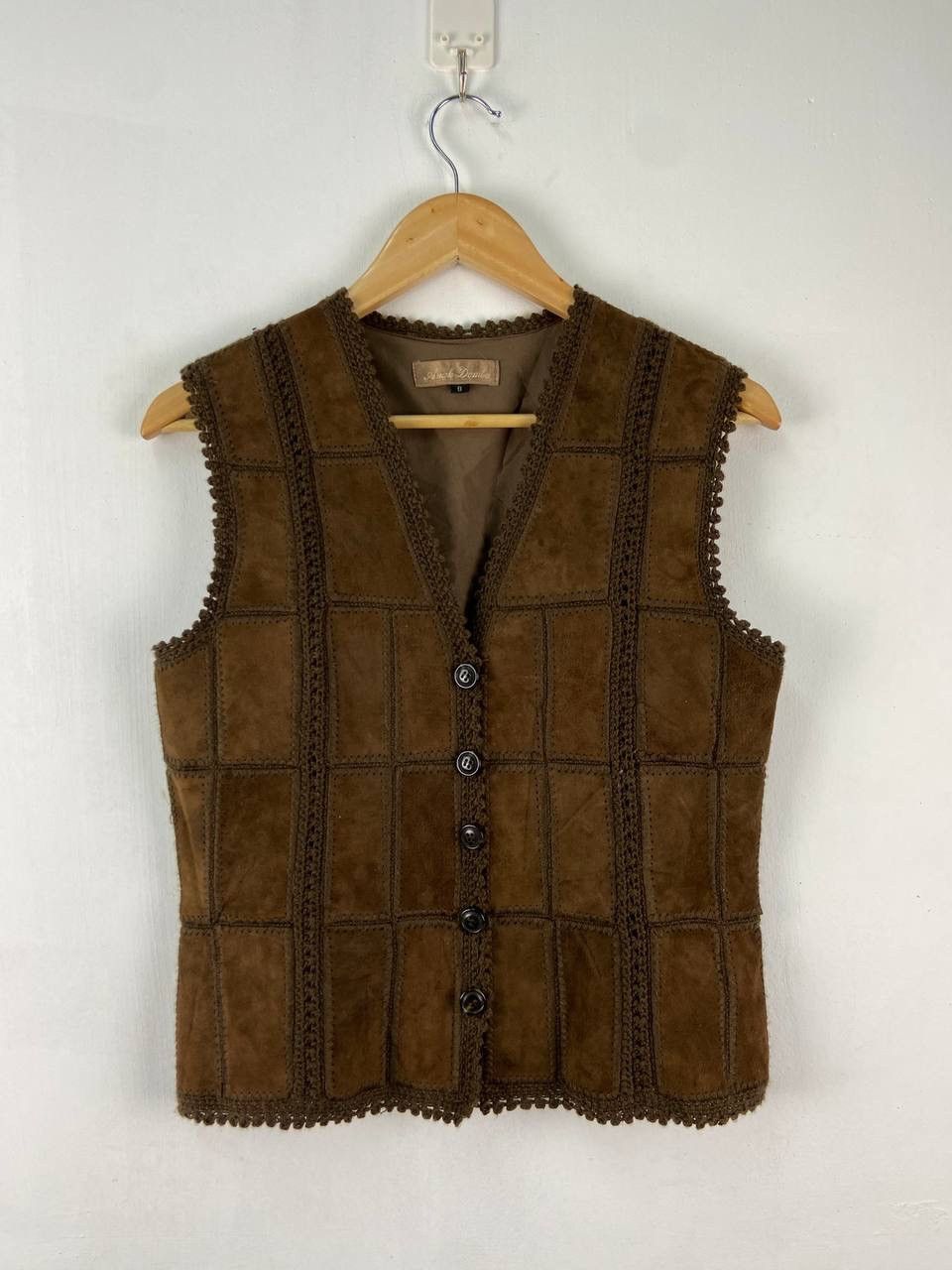 Vintage Japanese Brand store Giemon Patchwork Vest Sweater