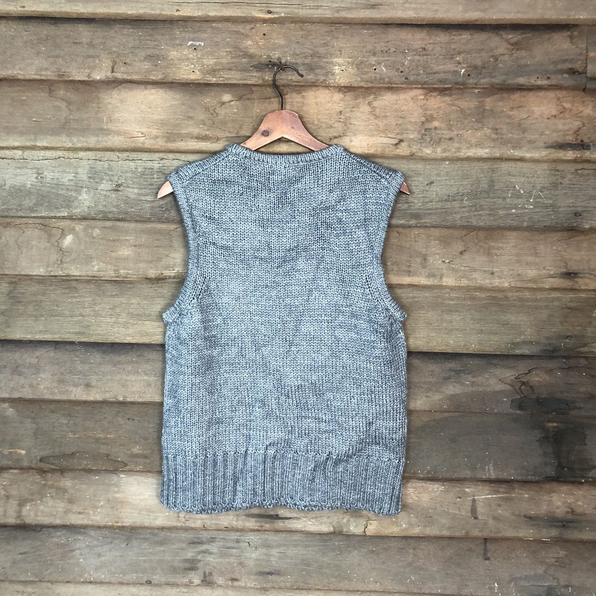 Homespun Knitwear × Japanese Brand JUN japan Grey knitwear Vest sleeveless #6863 Size US S / EU 44-46 / 1 - 8 Thumbnail