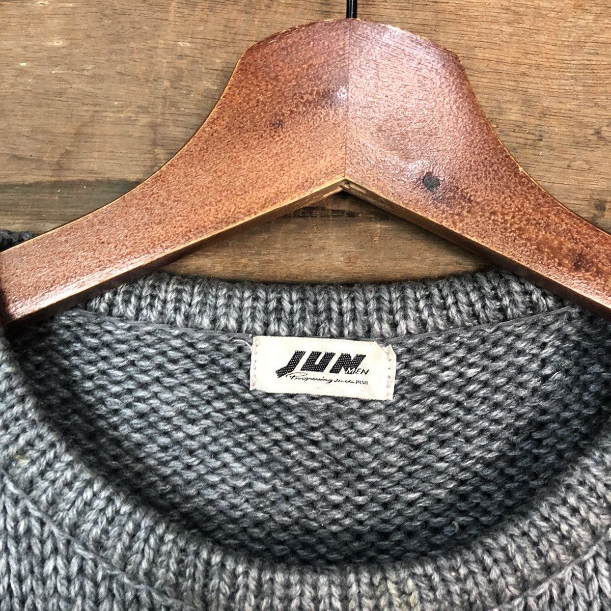 Homespun Knitwear × Japanese Brand JUN japan Grey knitwear Vest sleeveless #6863 Size US S / EU 44-46 / 1 - 6 Thumbnail