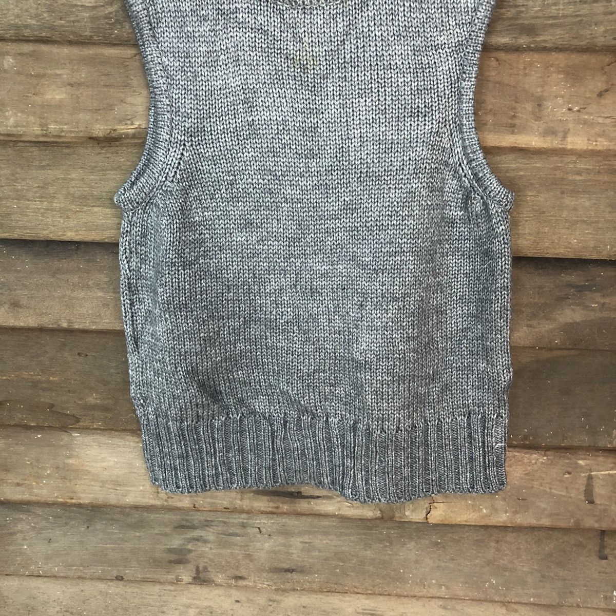 Homespun Knitwear × Japanese Brand JUN japan Grey knitwear Vest sleeveless #6863 Size US S / EU 44-46 / 1 - 3 Thumbnail