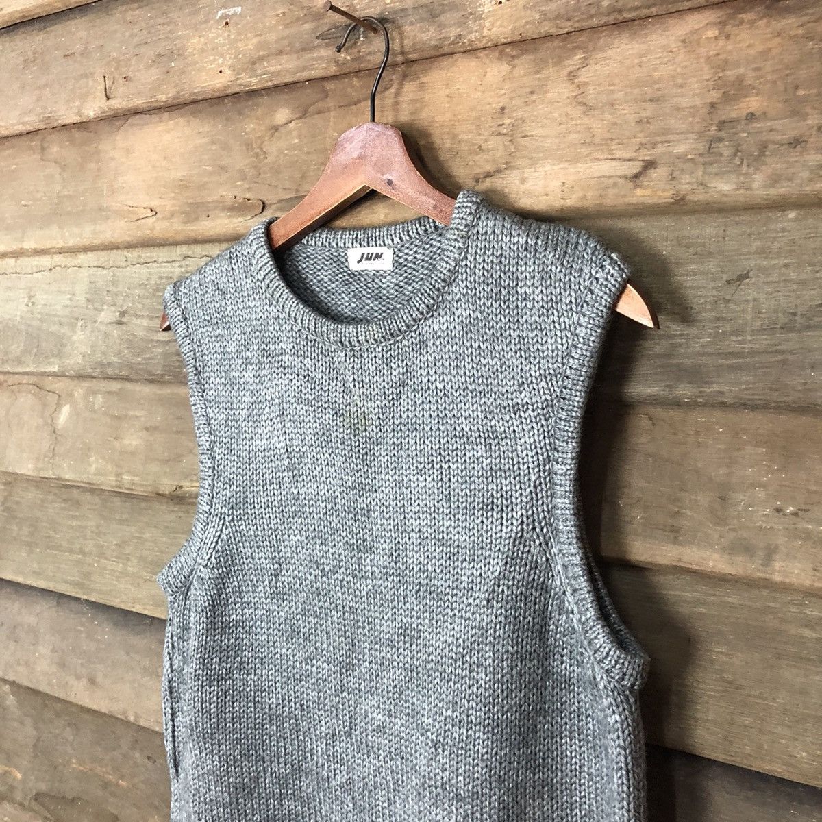 Homespun Knitwear × Japanese Brand JUN japan Grey knitwear Vest sleeveless #6863 Size US S / EU 44-46 / 1 - 5 Thumbnail