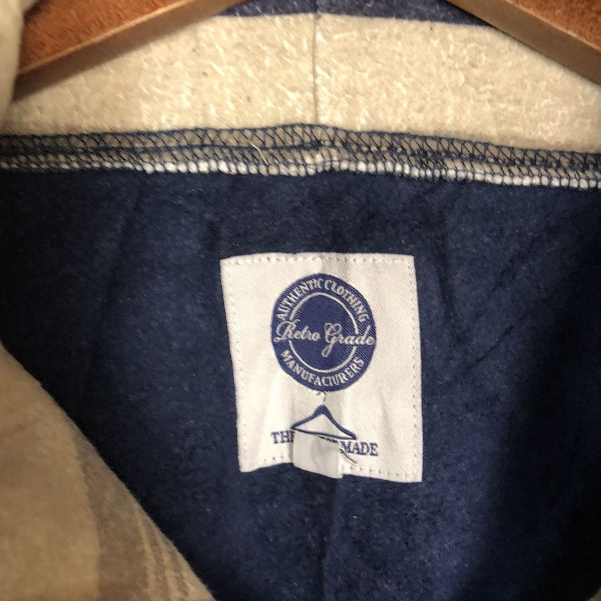 Japanese Brand × Vintage Retro Grade patchwork art sweater Blue Hoodie #6835 Size US L / EU 52-54 / 3 - 6 Thumbnail