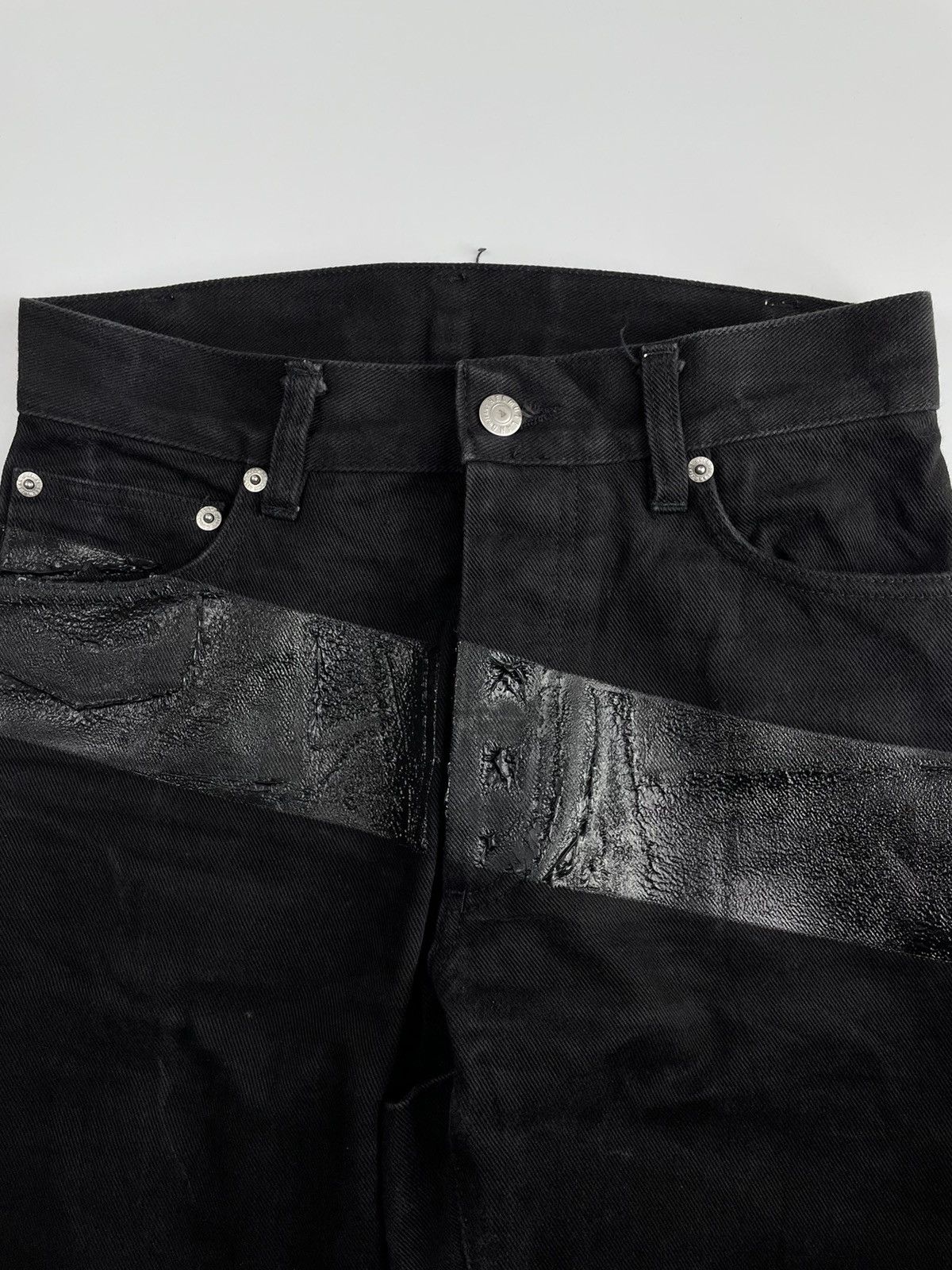 Helmut Lang Achive! 1997 Rubber Striped Holster Black Denim Size US 28 / EU 44 - 7 Thumbnail