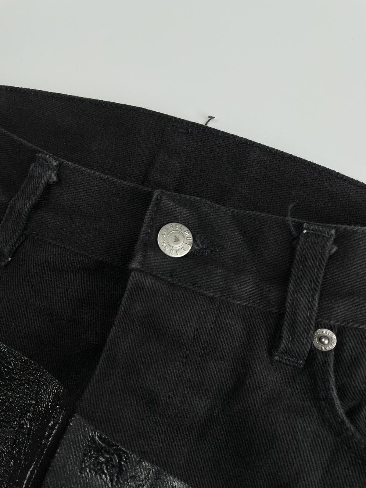 Helmut Lang Achive! 1997 Rubber Striped Holster Black Denim Size US 28 / EU 44 - 10 Thumbnail