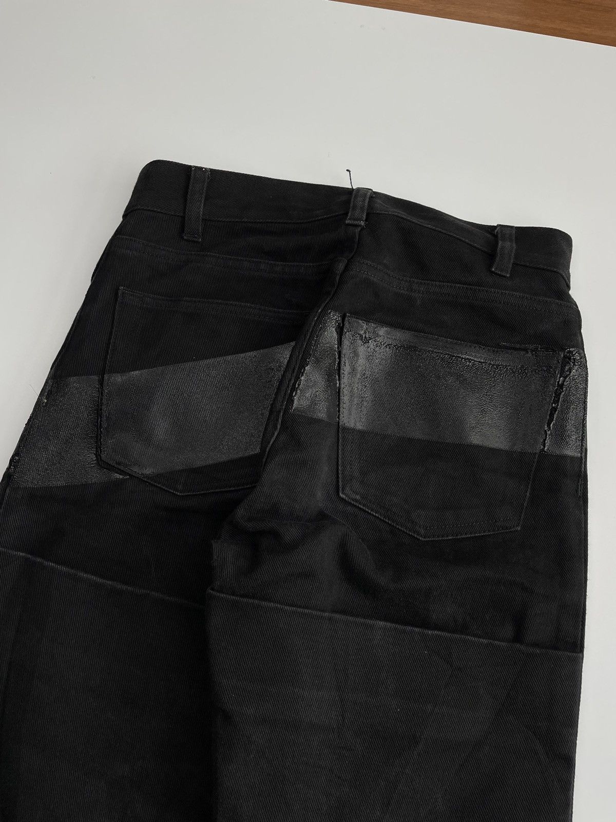 Helmut Lang Achive! 1997 Rubber Striped Holster Black Denim Size US 28 / EU 44 - 9 Thumbnail