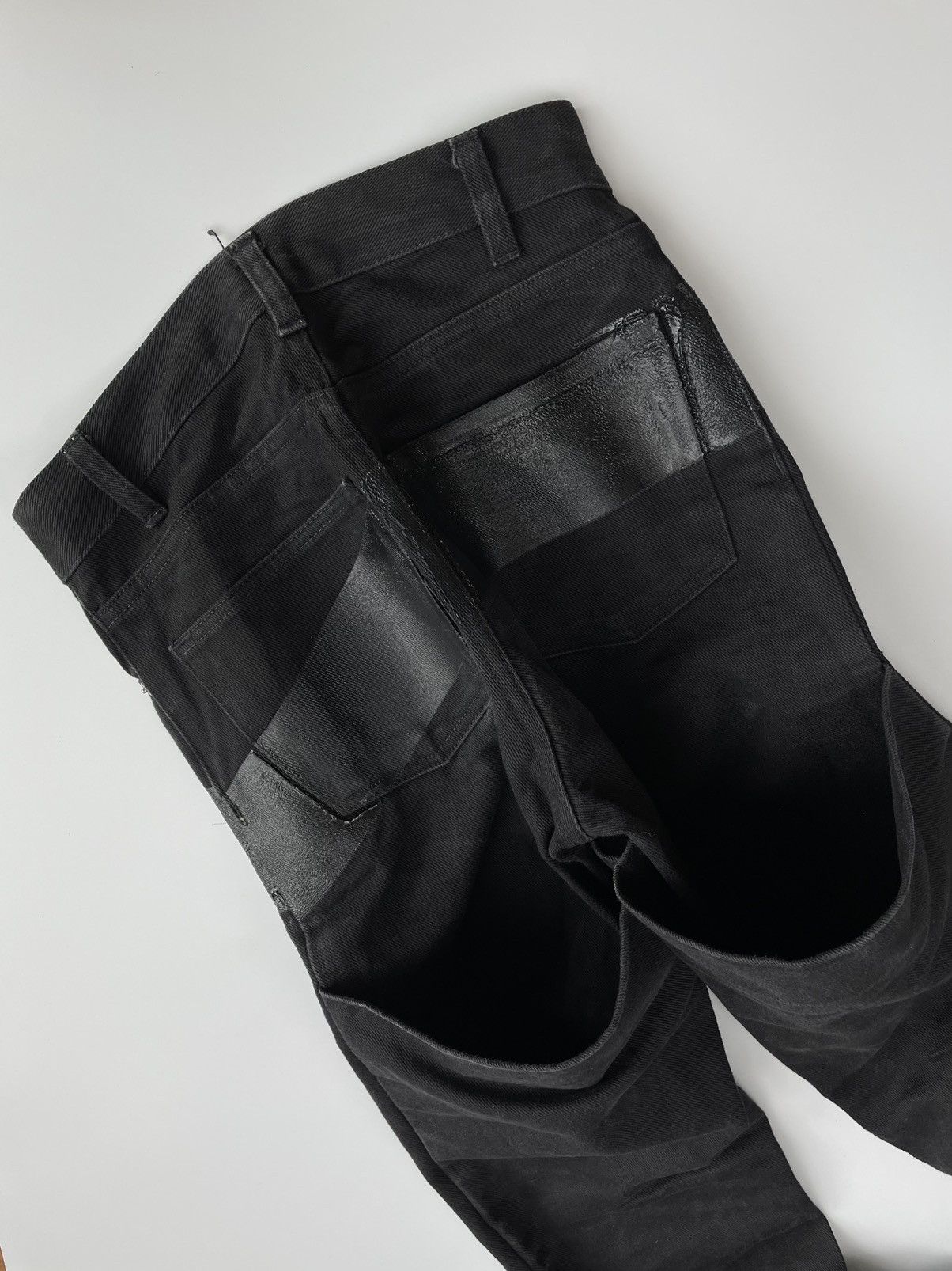 Helmut Lang Achive! 1997 Rubber Striped Holster Black Denim Size US 28 / EU 44 - 5 Thumbnail