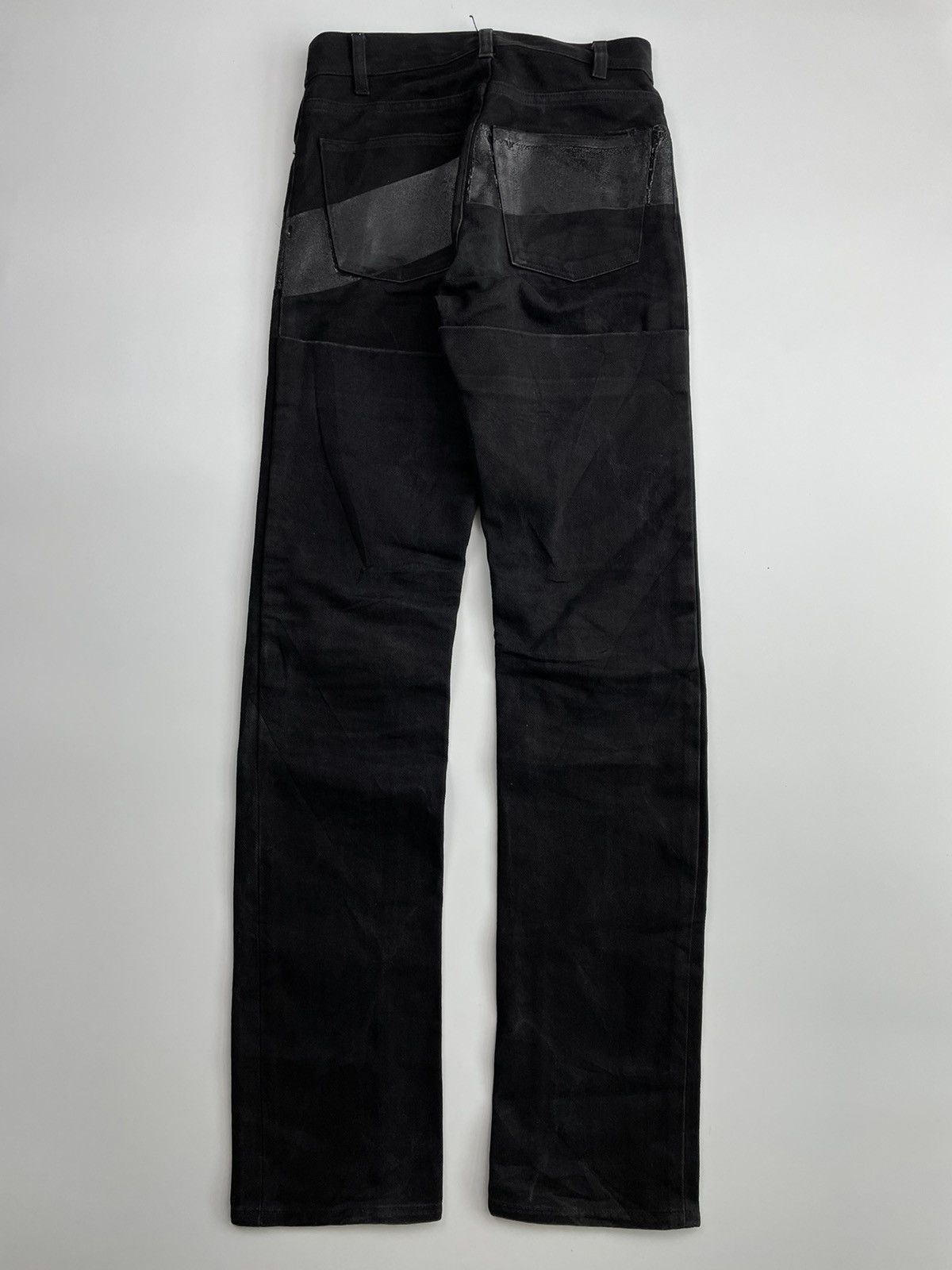 Helmut Lang Achive! 1997 Rubber Striped Holster Black Denim Size US 28 / EU 44 - 2 Thumbnail