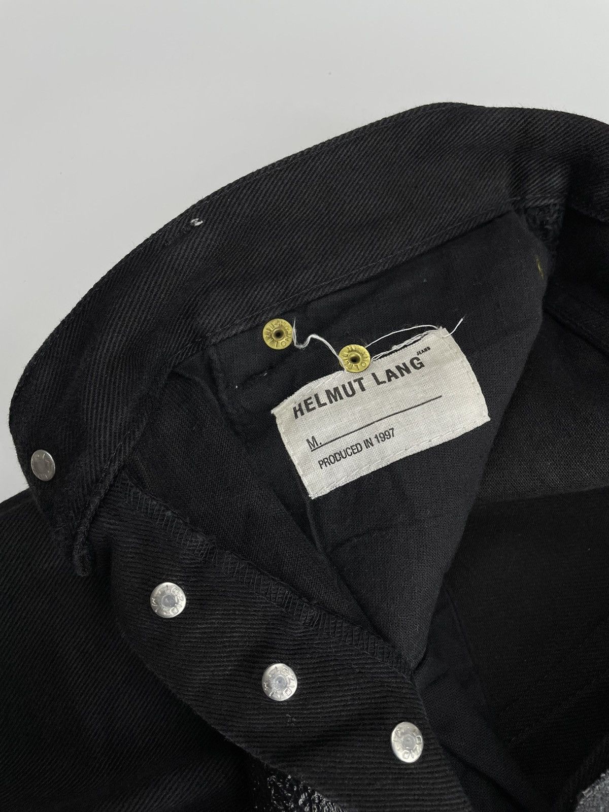 Helmut Lang Achive! 1997 Rubber Striped Holster Black Denim Size US 28 / EU 44 - 15 Thumbnail