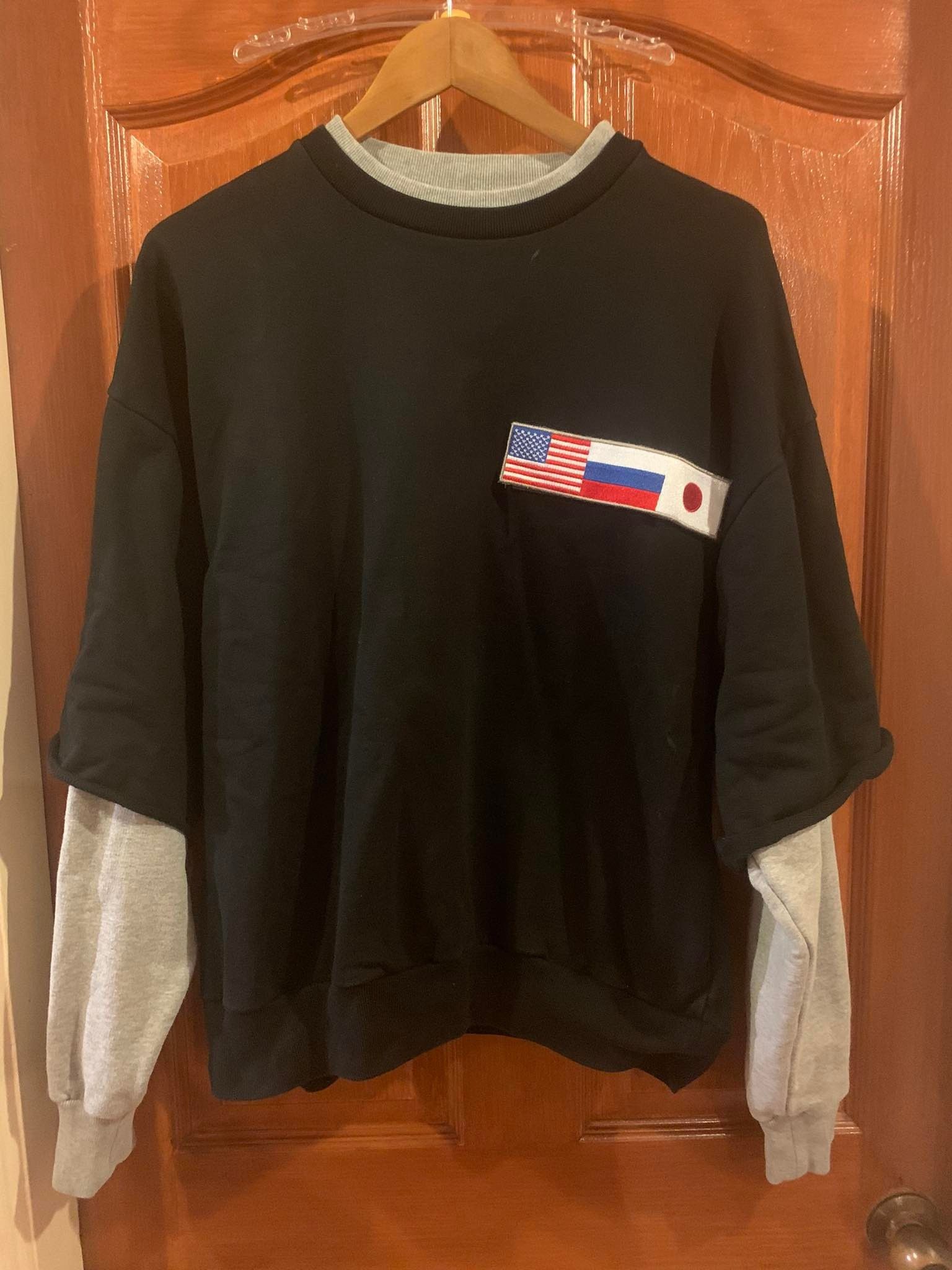 Gosha Rubchinskiy Gosha Rubchinskiy Double Sleeve Flag Sweater