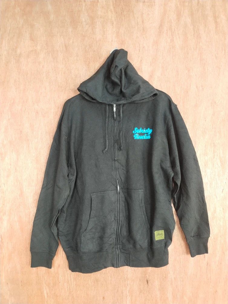 Japanese Brand Subciety Roselia black sweaters hoodie #S179 Size US XL / EU 56 / 4 - 12 Thumbnail