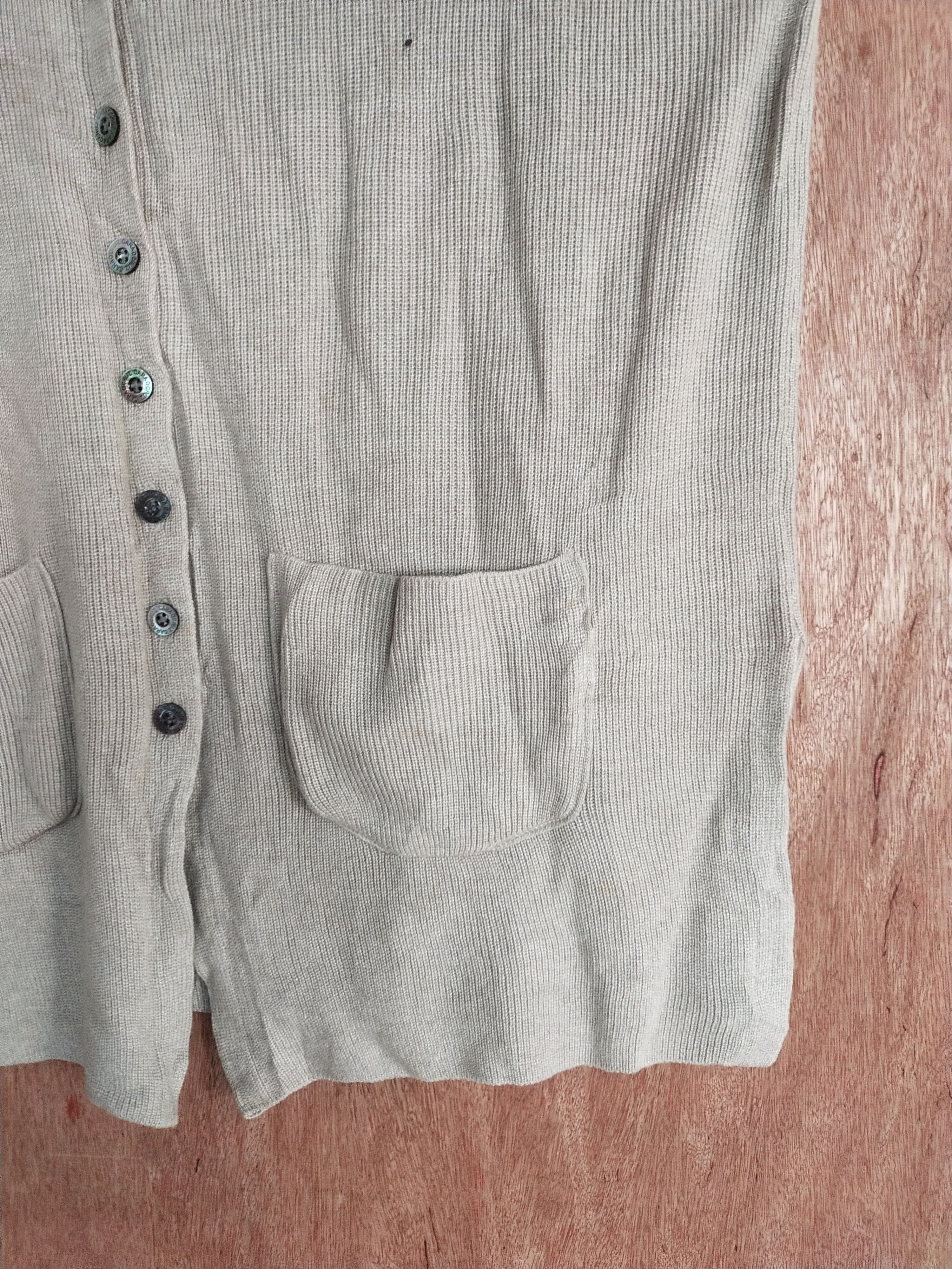 Vintage Caraocruz light brown sleeveless cardigan knitwearn #S171 Size US XL / EU 56 / 4 - 7 Thumbnail