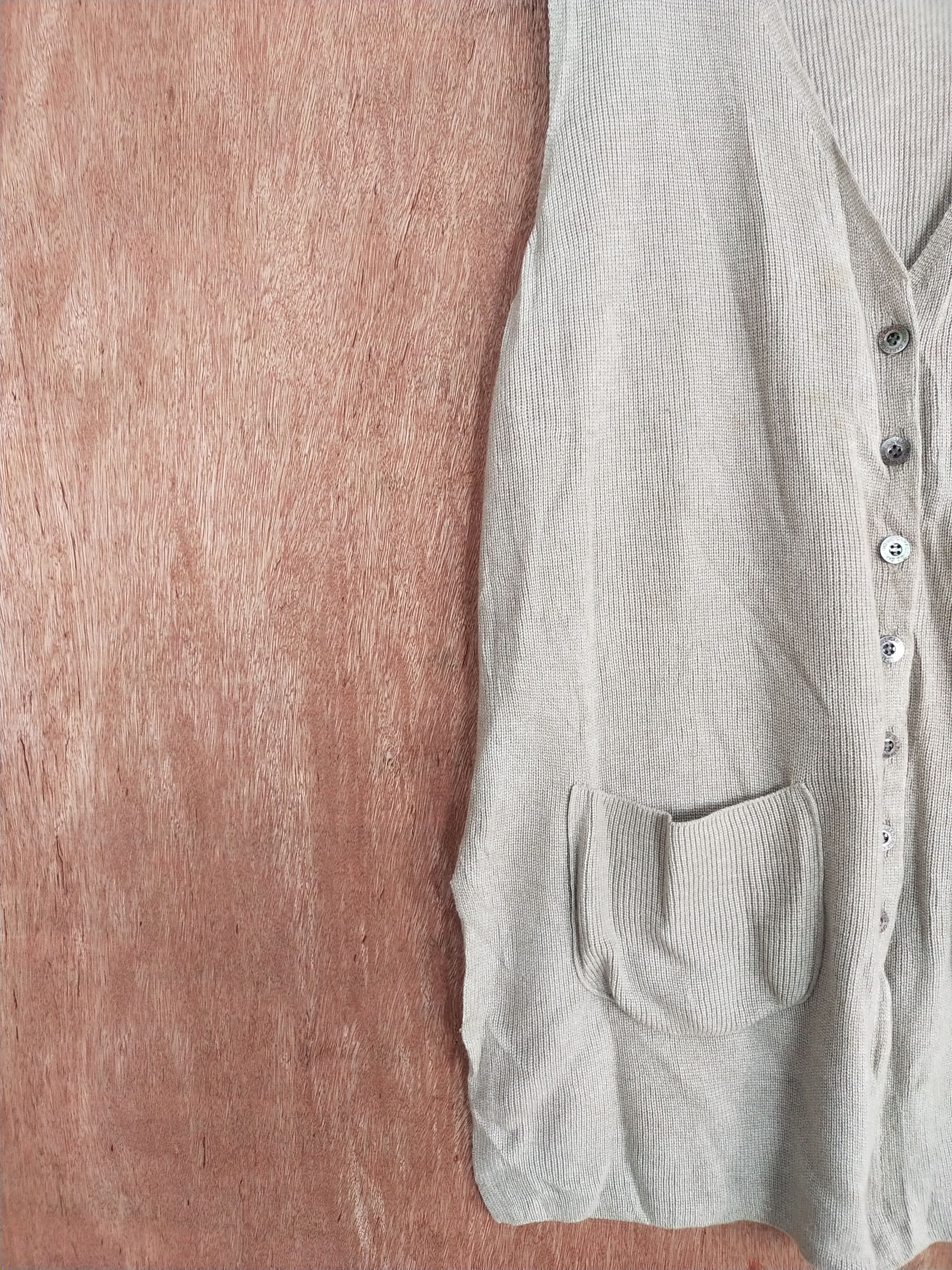 Vintage Caraocruz light brown sleeveless cardigan knitwearn #S171 Size US XL / EU 56 / 4 - 8 Thumbnail