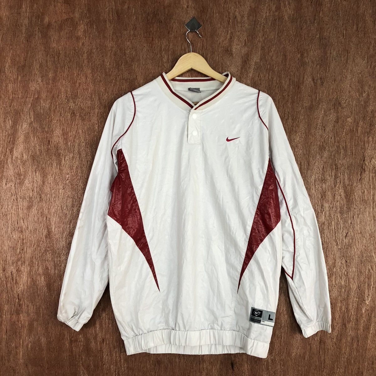 Nike Nike Baseball sportwear White Light Jacket #H313 Size US L / EU 52-54 / 3 - 3 Thumbnail