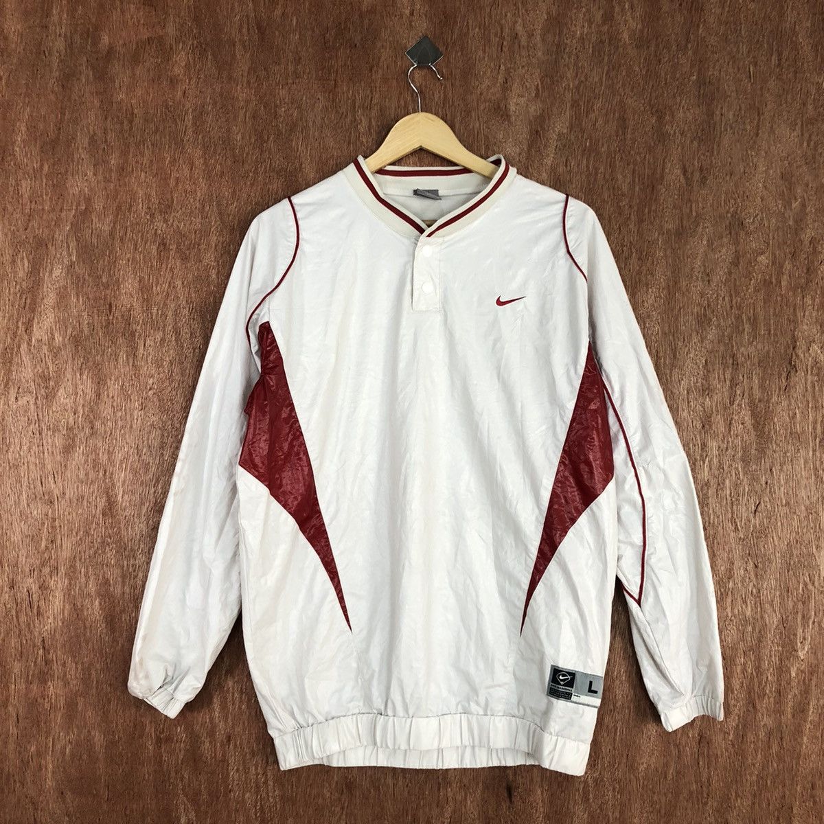 Nike Nike Baseball sportwear White Light Jacket #H313 Size US L / EU 52-54 / 3 - 1 Thumbnail