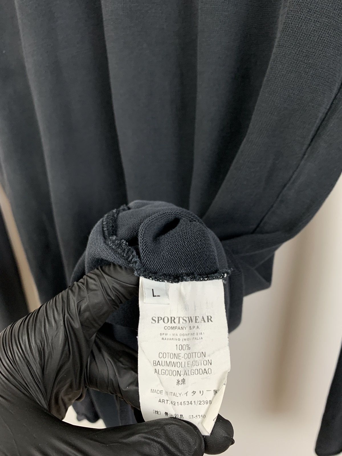 Stone Island Vintage Stone Island Denims Faded V-Neck Long Sleeve Shirt Size US L / EU 52-54 / 3 - 18 Thumbnail