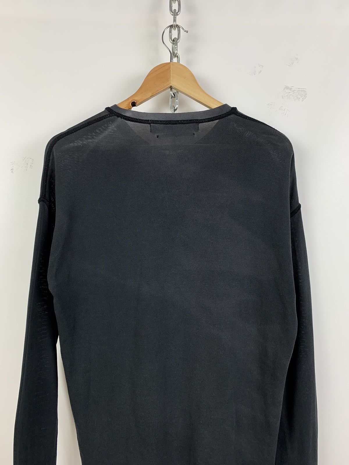 Stone Island Vintage Stone Island Denims Faded V-Neck Long Sleeve Shirt Size US L / EU 52-54 / 3 - 12 Thumbnail
