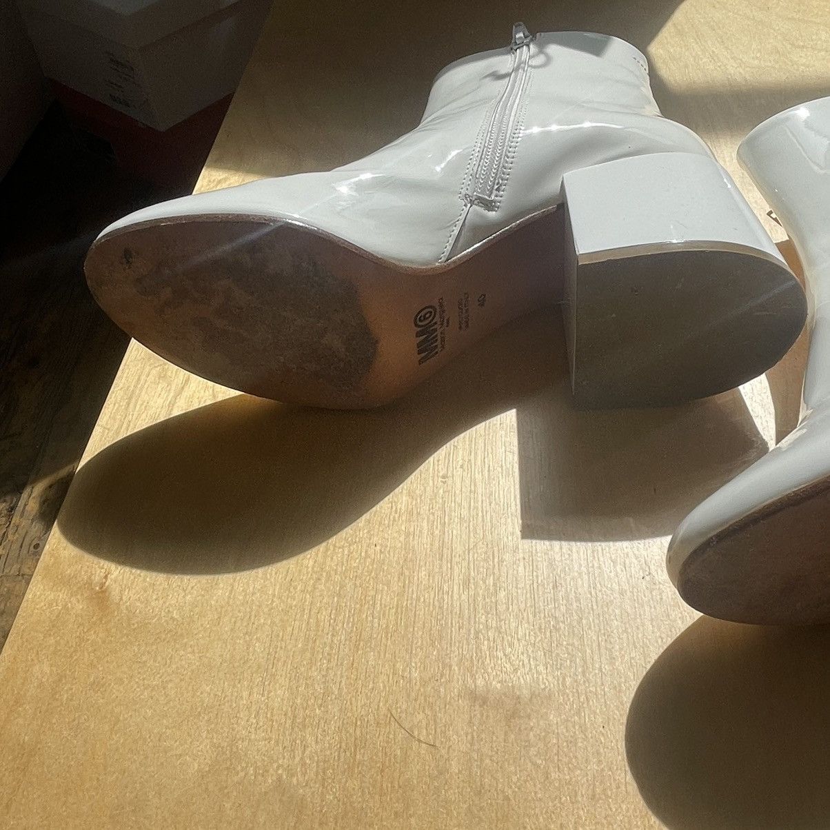 Maison Margiela MM6 White Patent Boots / WOMENS SIZE Size US 10 / IT 40 - 7 Thumbnail