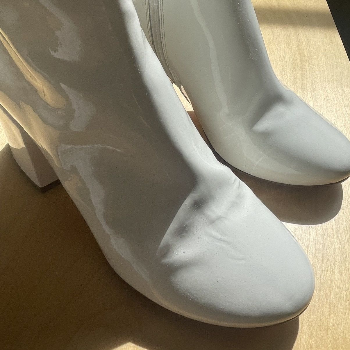 Maison Margiela MM6 White Patent Boots / WOMENS SIZE Size US 10 / IT 40 - 6 Thumbnail