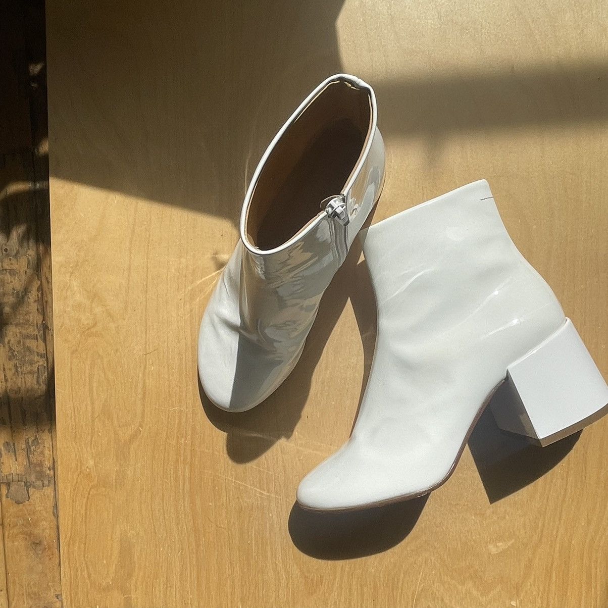 Maison Margiela MM6 White Patent Boots / WOMENS SIZE Size US 10 / IT 40 - 2 Thumbnail