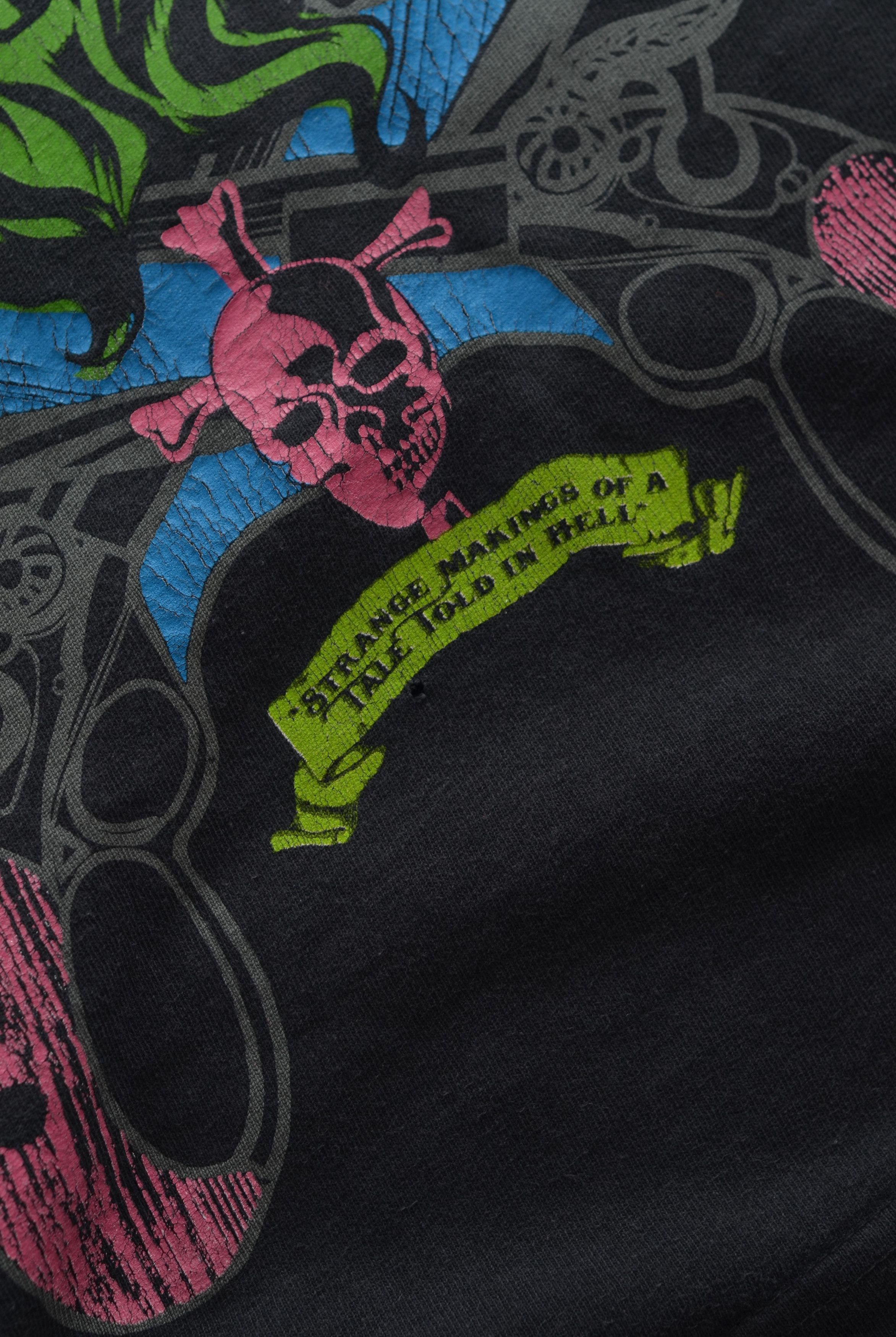 AVIREX Vintage Big Pirate Print Tee Shirt Made in Mexico