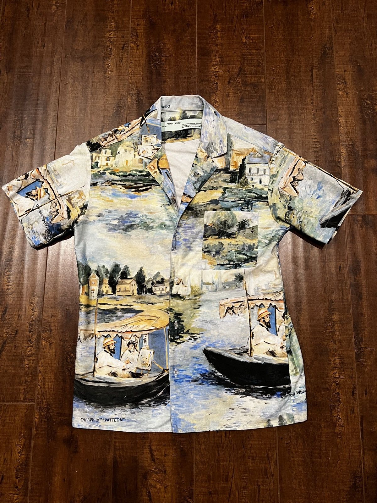 OFFWHITEシャツsizeLモネシリーズ