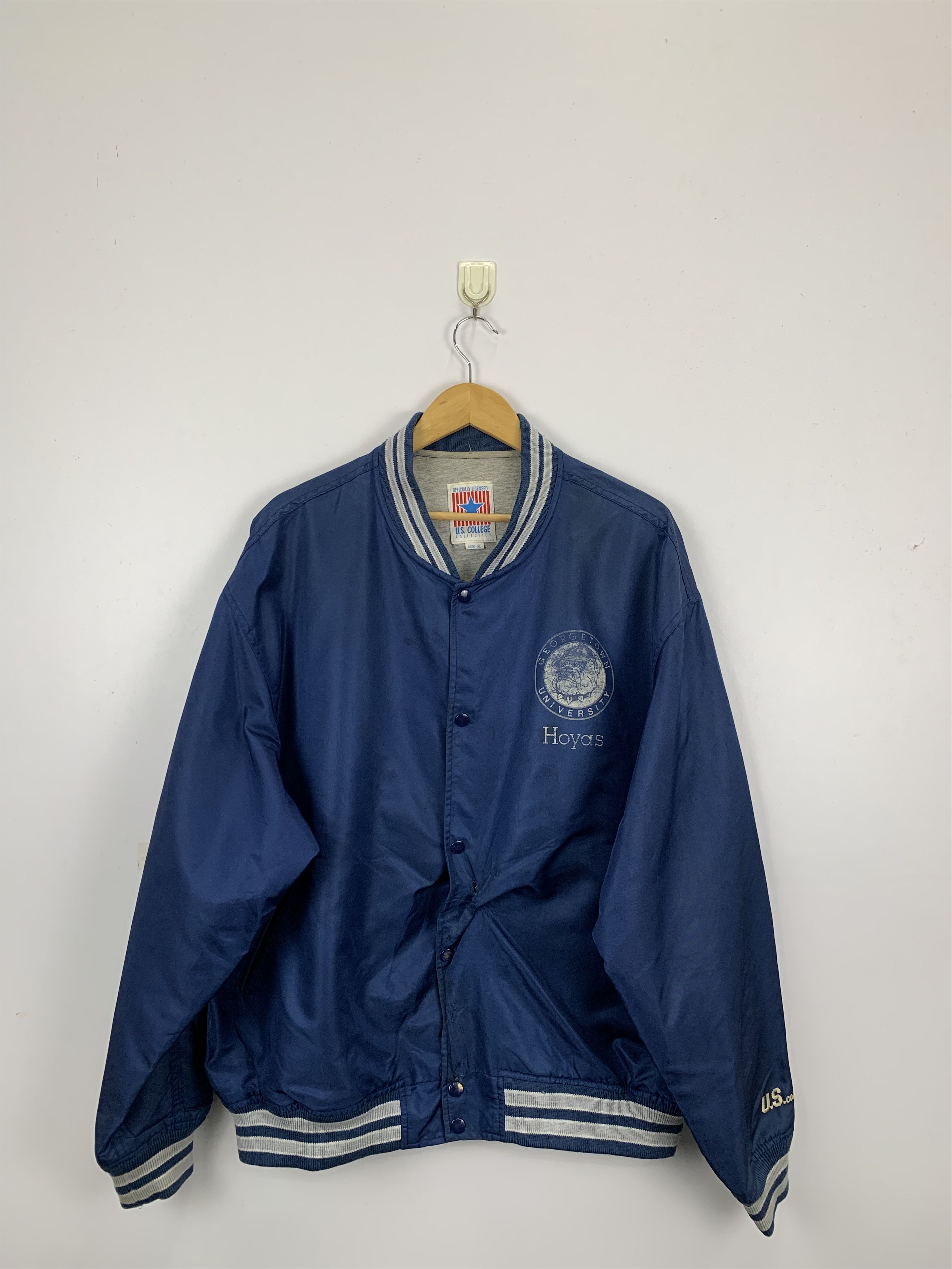 image of 1990X Clothing x American College Vintage 90's Us College Georgetown Hoyas Bomber Jacket in Blue (S