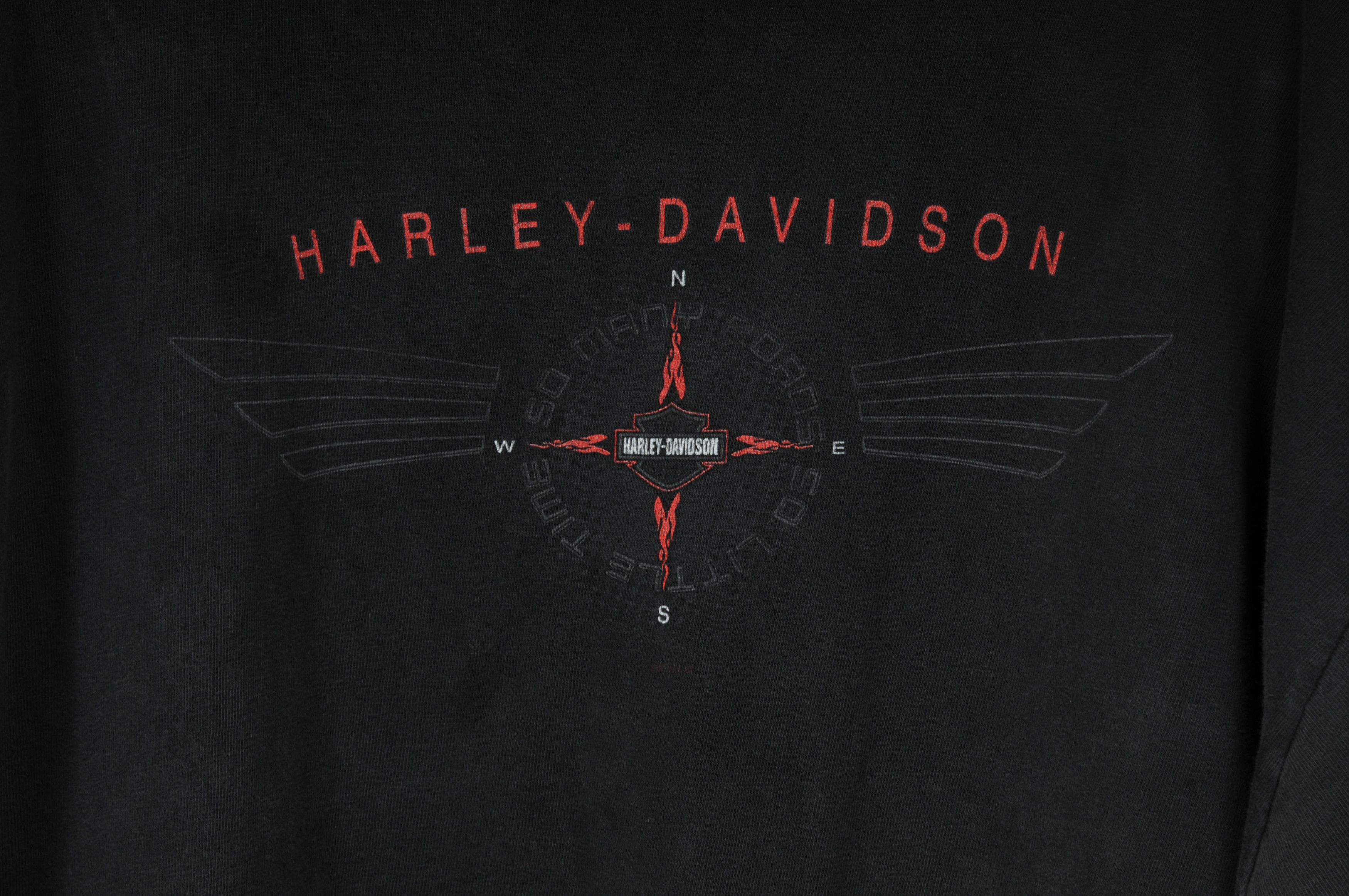 Harley Davidson Vintage Sunfaded Faded Dsitressed 1990's Shirt-00888 Size US XXL / EU 58 / 5 - 3 Thumbnail