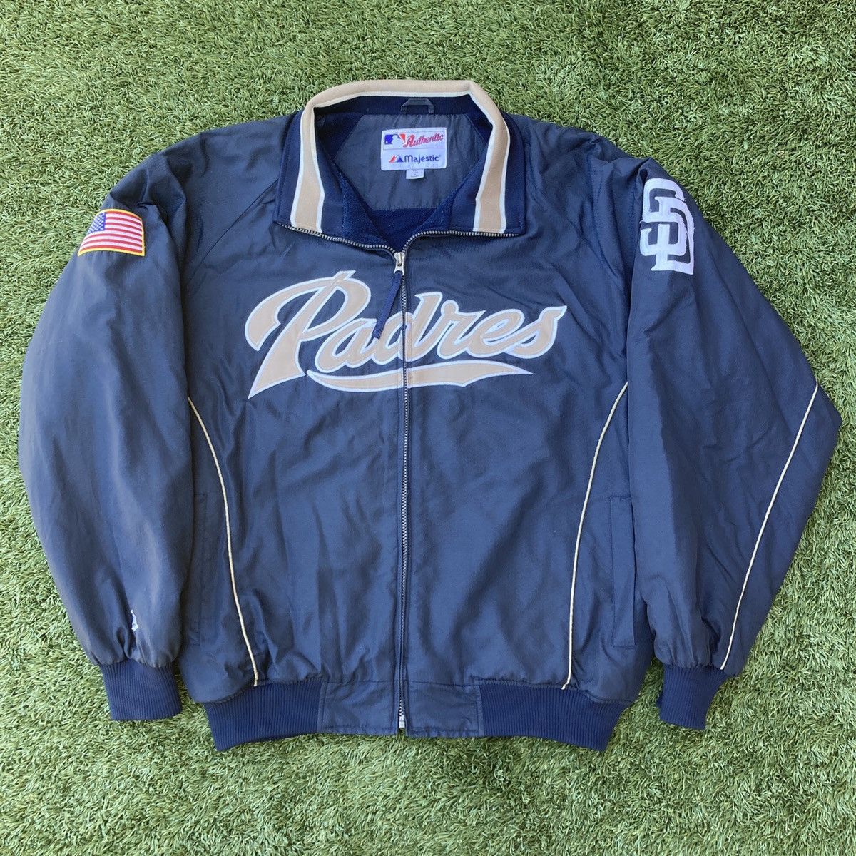 Majestic, Jackets & Coats, Kids Vintage Majestic Padres Bomber Jacket  Size Small