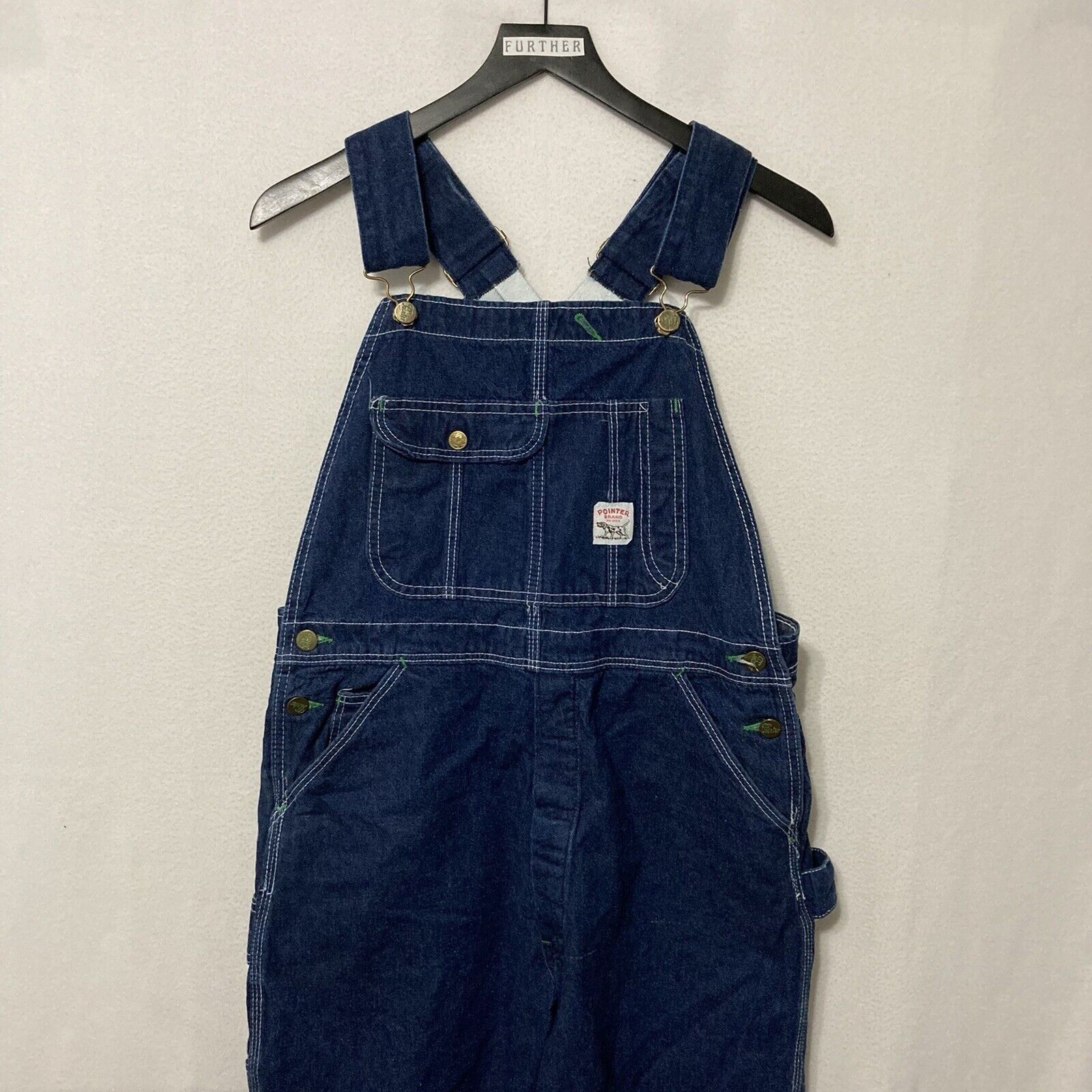 Pointer × Vintage Pointer Brand Low Open Back Bib Overalls USA Made ...