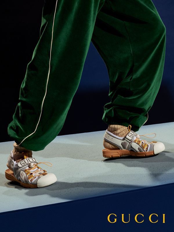 Gucci Gucci Leather and Mesh Flashtrek Sandal - Gucci Sandal Size US 10 / EU 43 - 1 Thumbnail