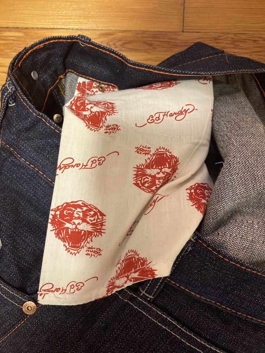 Christian Audigier × Ed Hardy × Vintage Ed hardy embroidered jeans Size US 34 / EU 50 - 7 Thumbnail