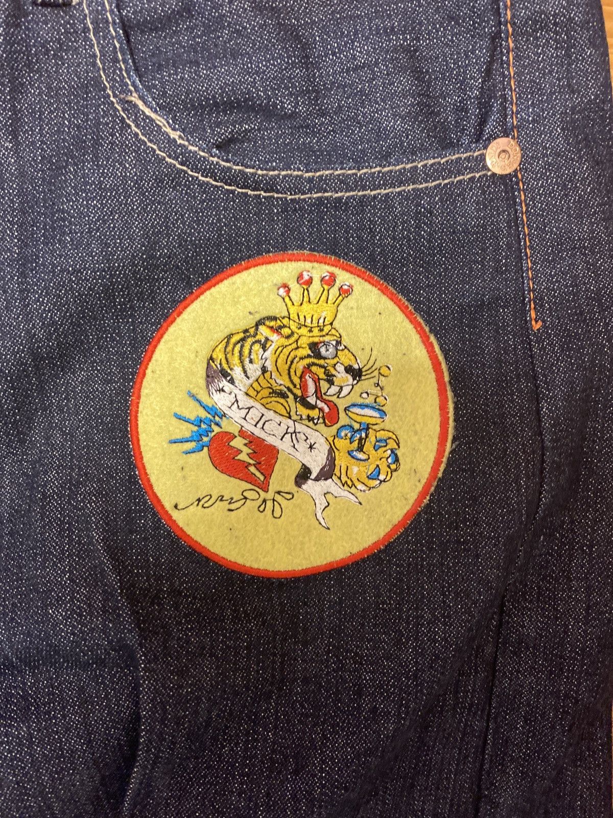 Christian Audigier × Ed Hardy × Vintage Ed hardy embroidered jeans Size US 34 / EU 50 - 3 Thumbnail