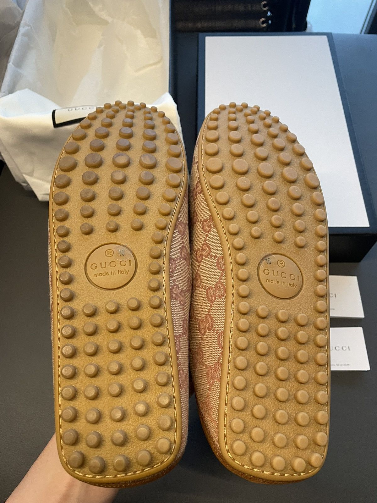 Gucci Rare Brand New Super Runway Suede Leather GG Logo Loafer Size US 10.5 / EU 43-44 - 5 Thumbnail