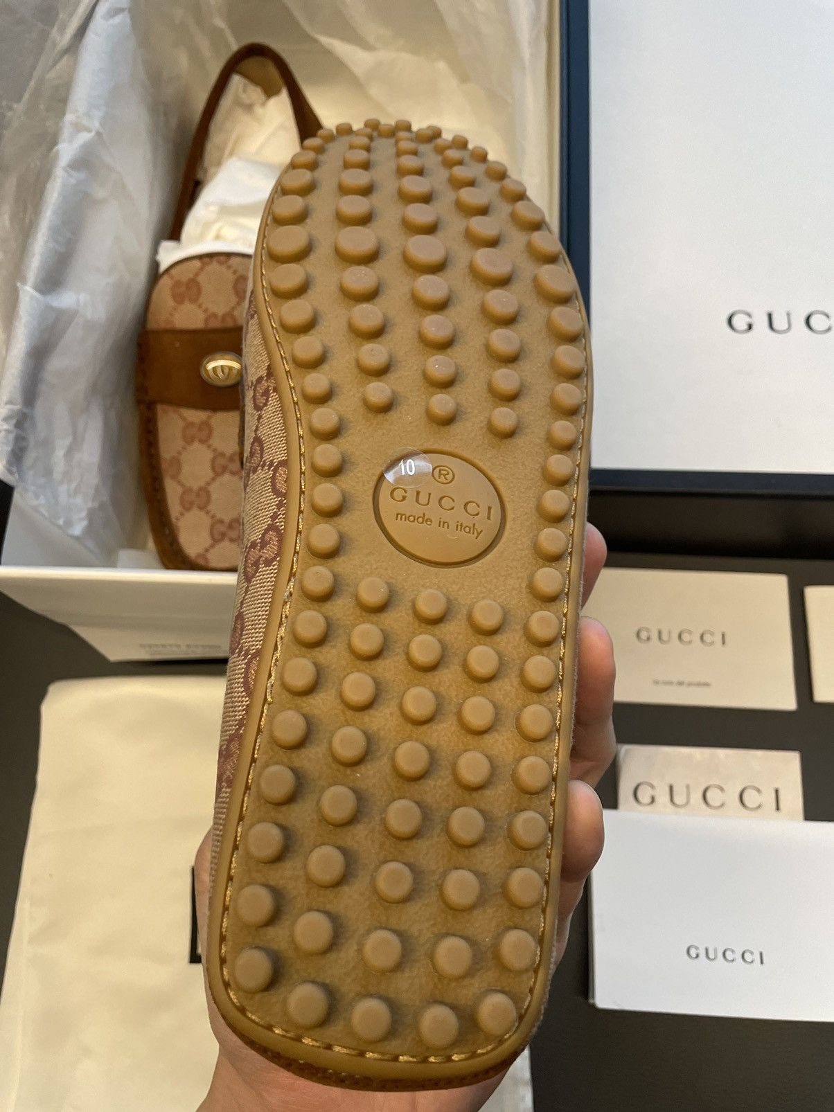 Gucci Rare Brand New Super Runway Suede Leather GG Logo Loafer Size US 10.5 / EU 43-44 - 19 Thumbnail