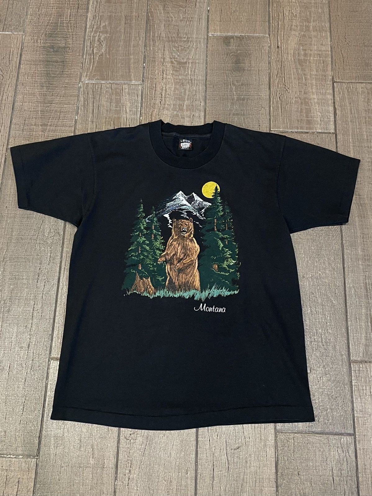 Vintage Vintage 90s Montana Bear Nature Wildlife Tee - Large Size US L / EU 52-54 / 3 - 3 Thumbnail