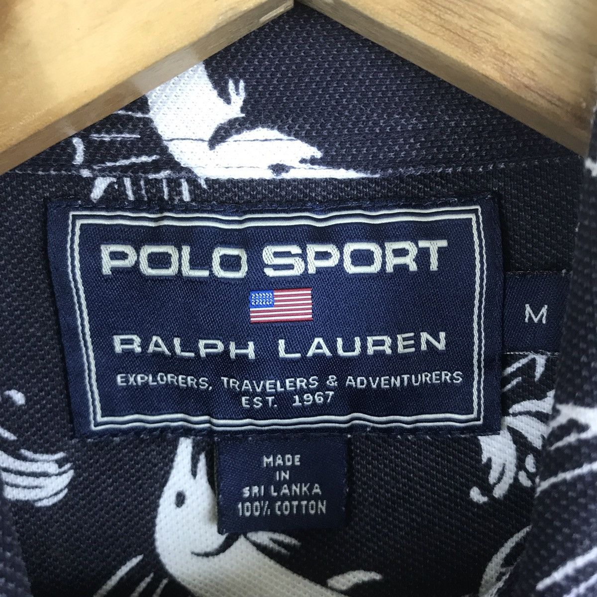 Polo Ralph Lauren × Vintage Vintage Polo Sport By Ralph Lauren Swordfish Fullprint Polo Size US M / EU 48-50 / 2 - 4 Thumbnail