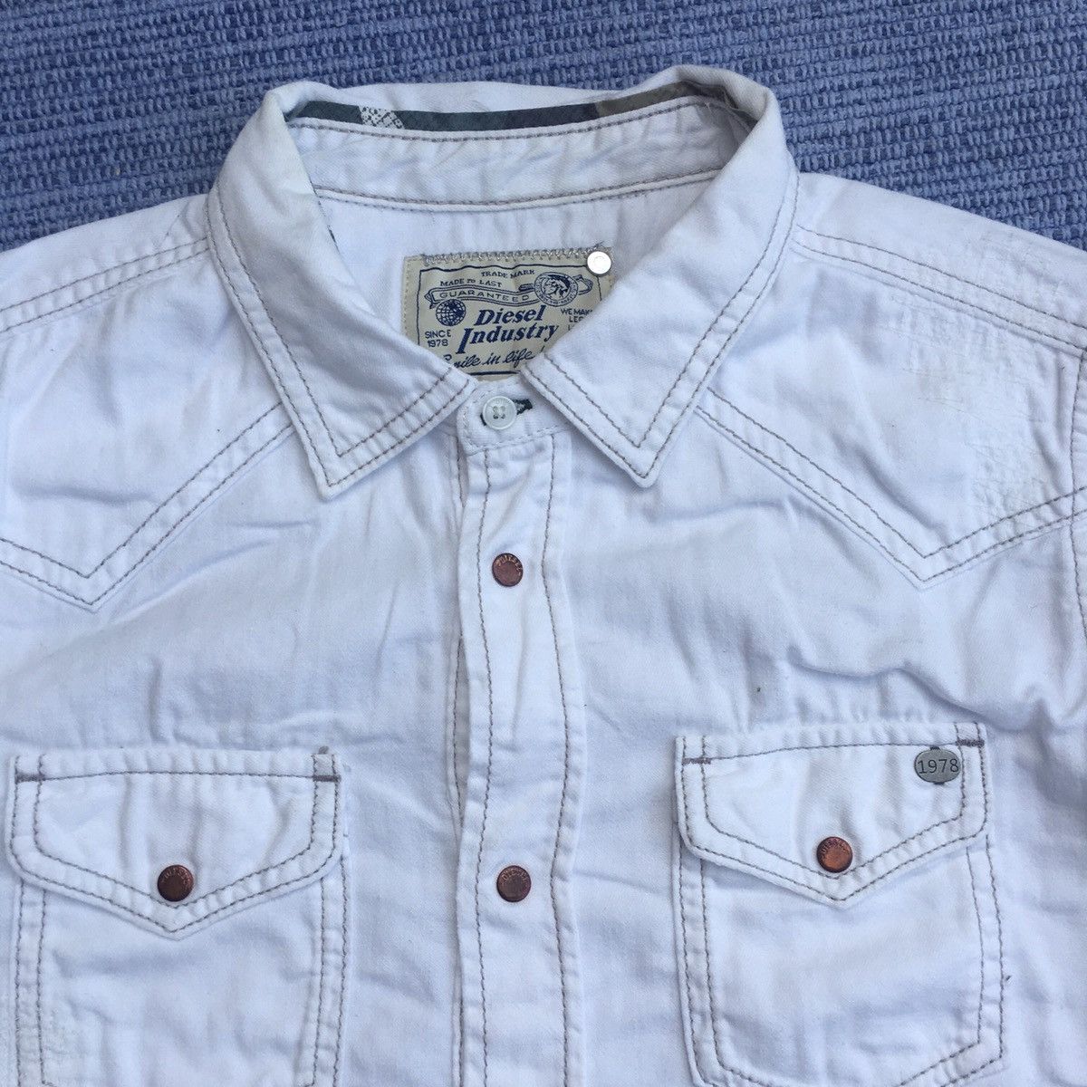 Diesel white 3q snap button Size US S / EU 44-46 / 1 - 2 Thumbnail