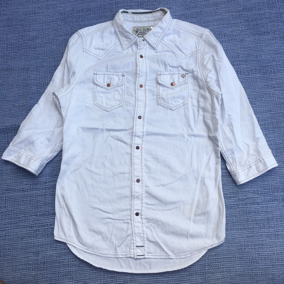 Diesel white 3q snap button Size US S / EU 44-46 / 1 - 1 Thumbnail