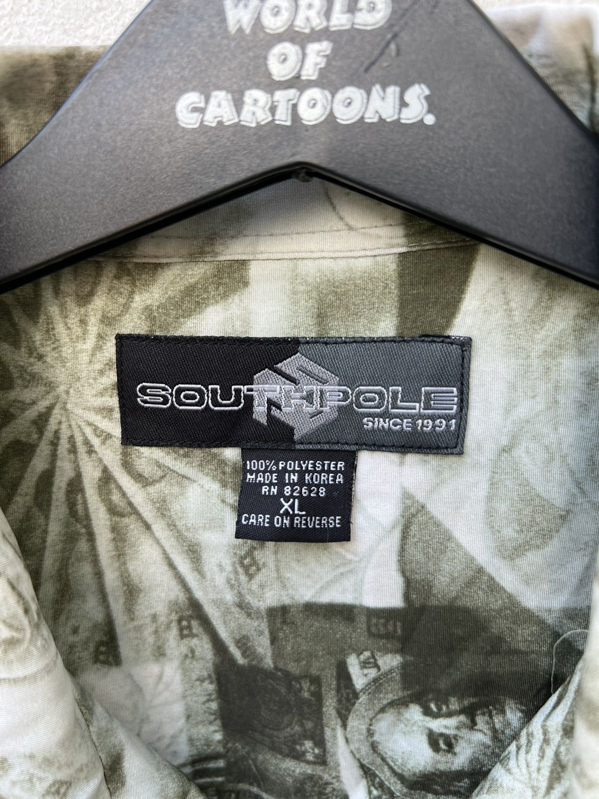 Southpole Vintage 90s SouthPole Benjamin Franklin Dollar Notes Shirt Size US XL / EU 56 / 4 - 14 Thumbnail