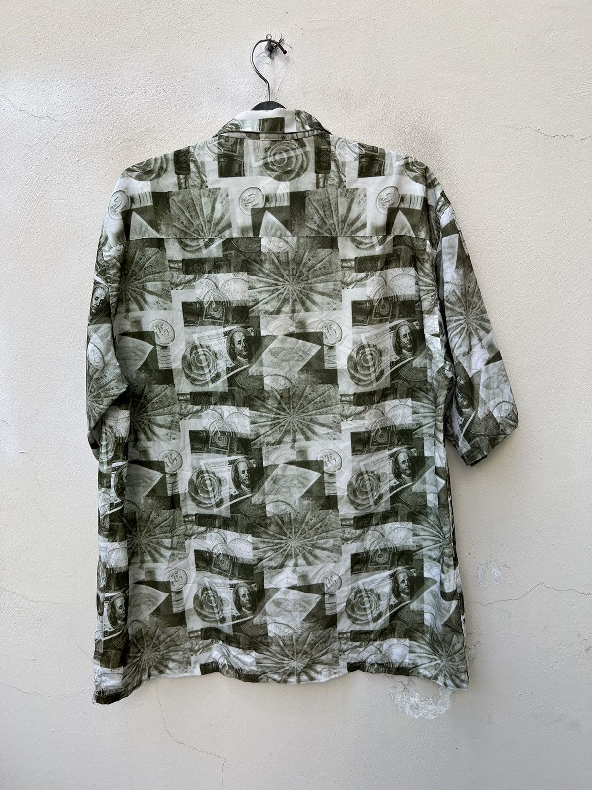 Southpole Vintage 90s SouthPole Benjamin Franklin Dollar Notes Shirt Size US XL / EU 56 / 4 - 10 Thumbnail