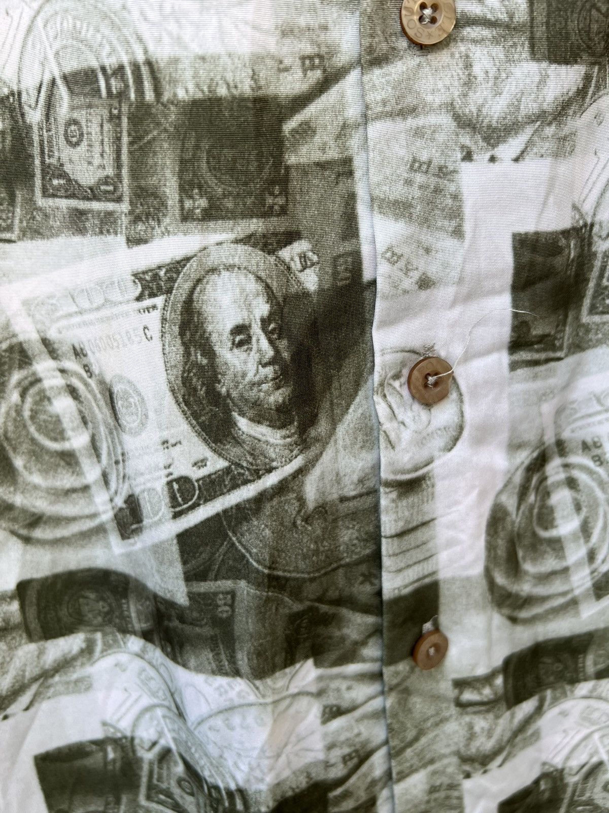 Southpole Vintage 90s SouthPole Benjamin Franklin Dollar Notes Shirt Size US XL / EU 56 / 4 - 8 Thumbnail