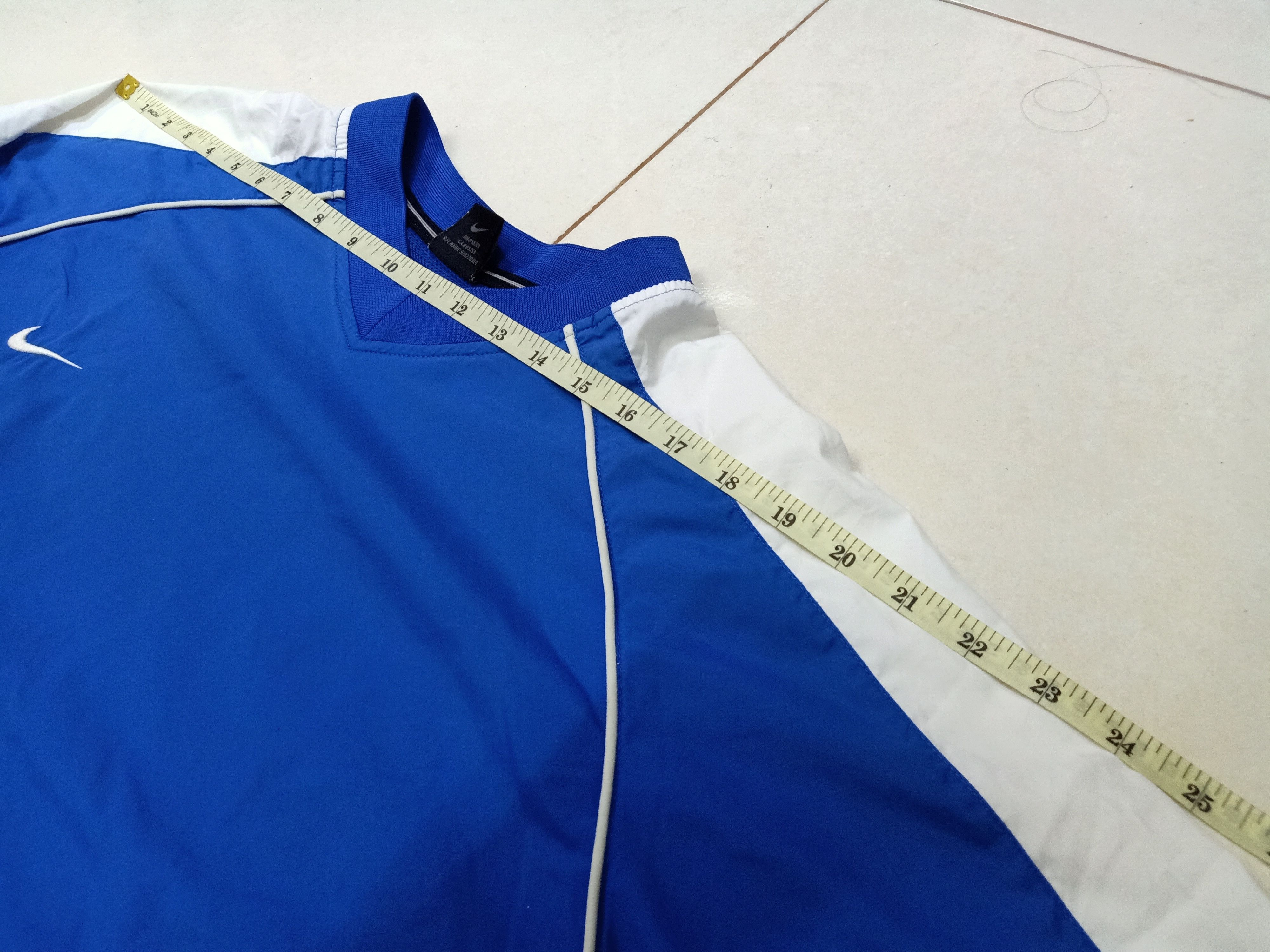 Nike × Vintage NIKE Swoosh Blue Thin Lite Windbreaker Jerseys Size US XL / EU 56 / 4 - 10 Thumbnail