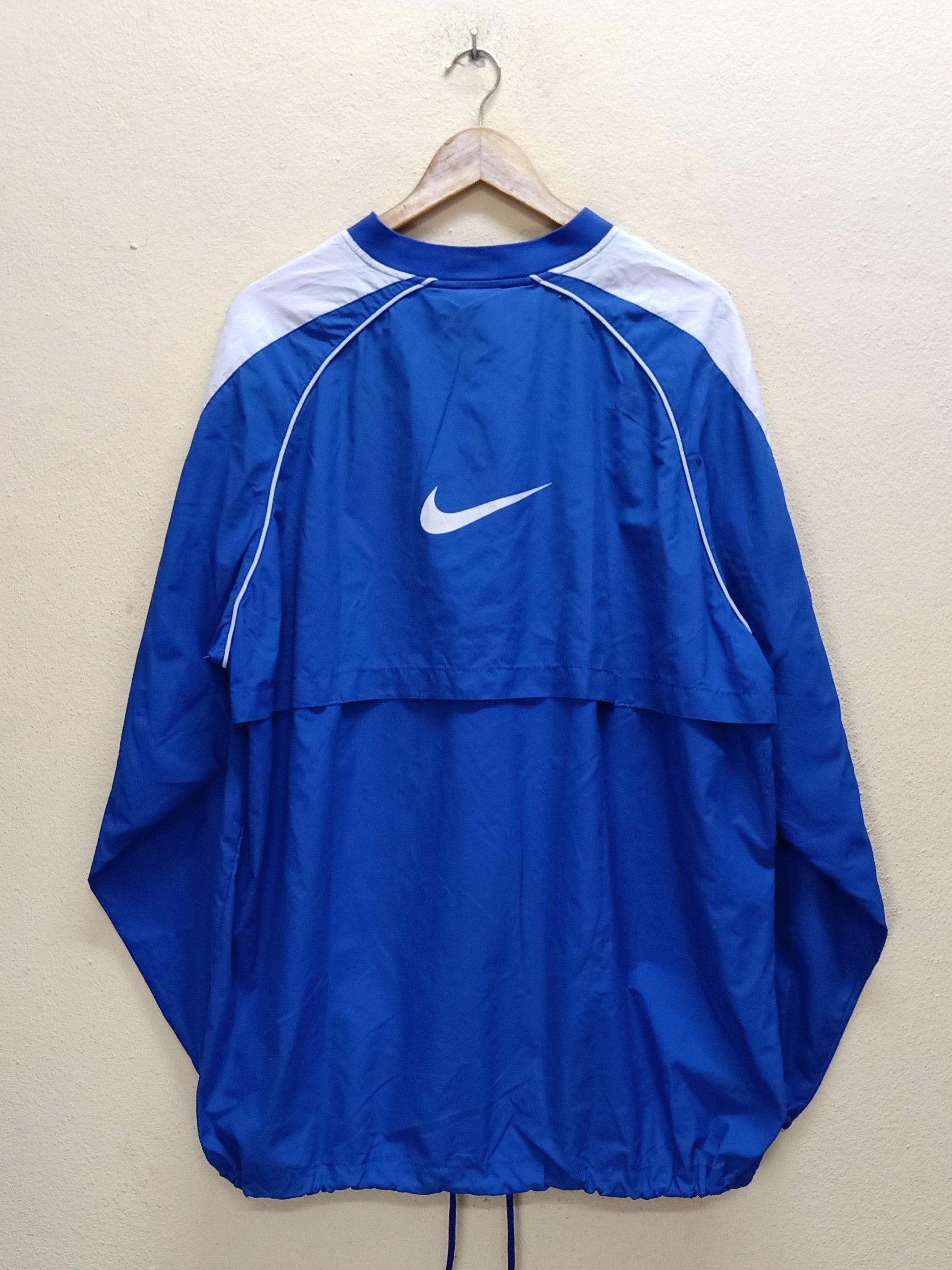 Nike × Vintage NIKE Swoosh Blue Thin Lite Windbreaker Jerseys Size US XL / EU 56 / 4 - 2 Thumbnail