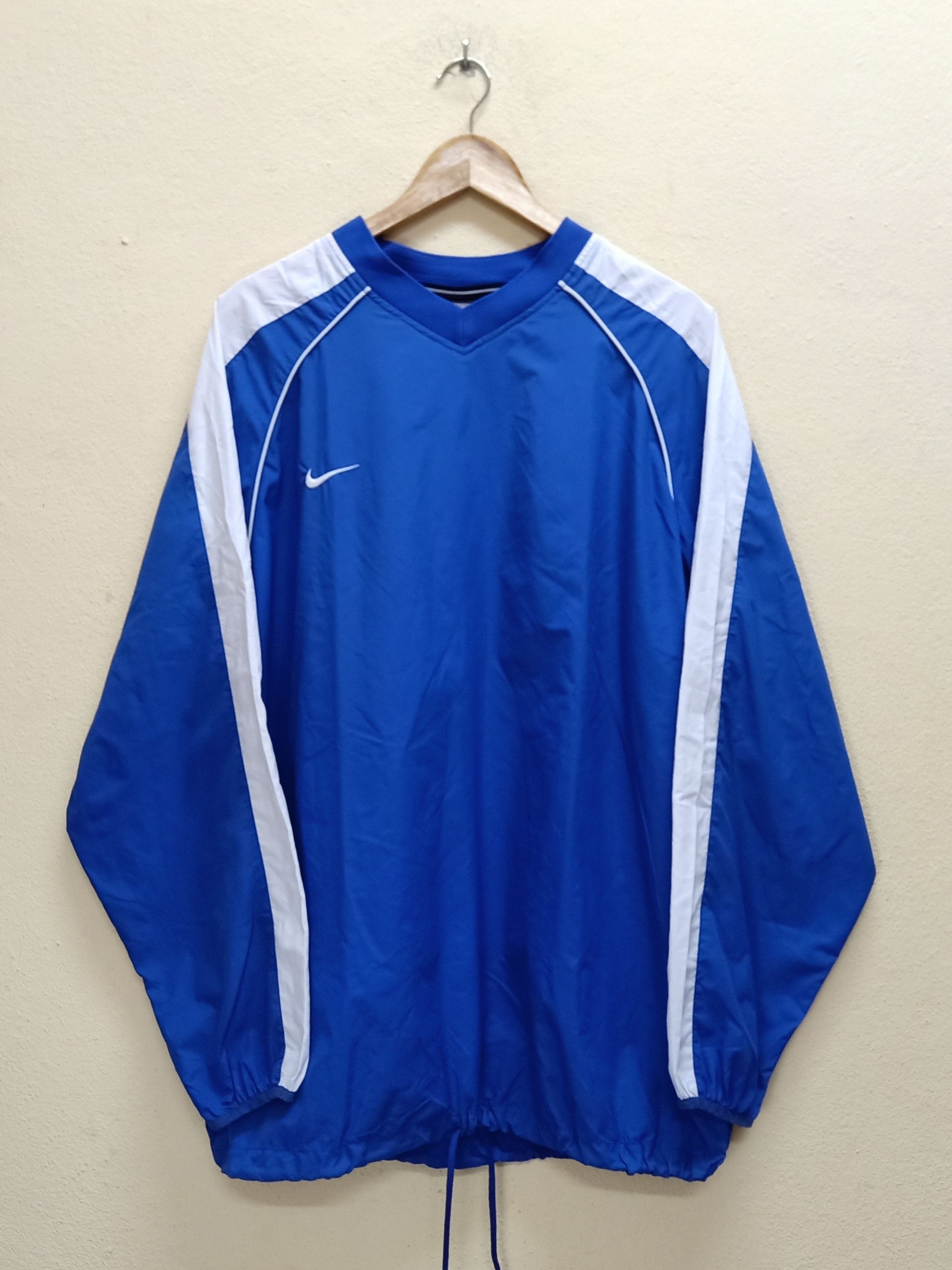 Nike × Vintage NIKE Swoosh Blue Thin Lite Windbreaker Jerseys Size US XL / EU 56 / 4 - 1 Thumbnail